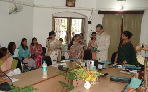 Member Shamina Shafiq delivered a lecture at a workshop on “Women Studies – an introduction” organized by Centre for Women Studies, at Aligarh Muslim University