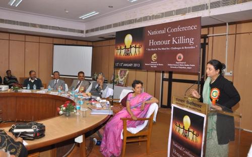 Ms. Shamina Shafiq, Member, NCW attended a National Conference on “Honour Killing : The Mind & The Mind Set : Challenges & Remedies” on 13th January 2013 in the Senate Hall of the University of Rajasthan, Jaipur