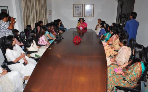 Smt. Mamta Sharma, Hon’ble Chairperson, NCW attended a discussion on issues of women empowerment taking the cause forward from an initiative by the Prabha Khaitan Foundation at Jaipur