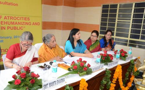 Hon'ble Chairperson organized a two-day National Consultation on 27th and 28th of February, 2014 at Jaipur, Rajasthan on "Prohibition of Atrocities against Women by Dehumanizing and Stigmatizing them in public"