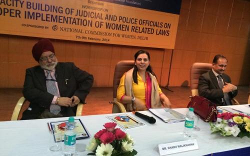 Dr. Charu WaliKhanna, Member, NCW was Chief Guest at Workshop on "Capacity Building of Judicial & Police Officials on proper implementation of women related laws"