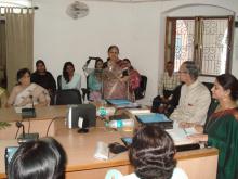 Member Shamina Shafiq delivered a lecture at a workshop on “Women Studies – an introduction” organized by Centre for Women Studies, at Aligarh Muslim University