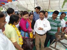 Ms. Hemlata Kheria, Member, NCW inaugurated the Youth Employment and Child Creativity fair at UPS Chatiyakheri, Gogunda, Rajasthan organised